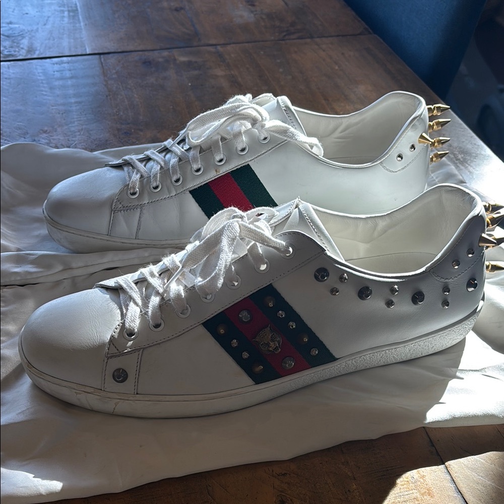 Gucci Sneakers with Studs and Stripes